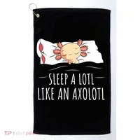 Axolotl Salamander Sleeping   Golf Towel thumb 0
