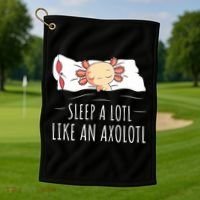 Axolotl Salamander Sleeping   Golf Towel thumb 1