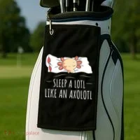 Axolotl Salamander Sleeping   Golf Towel thumb 2