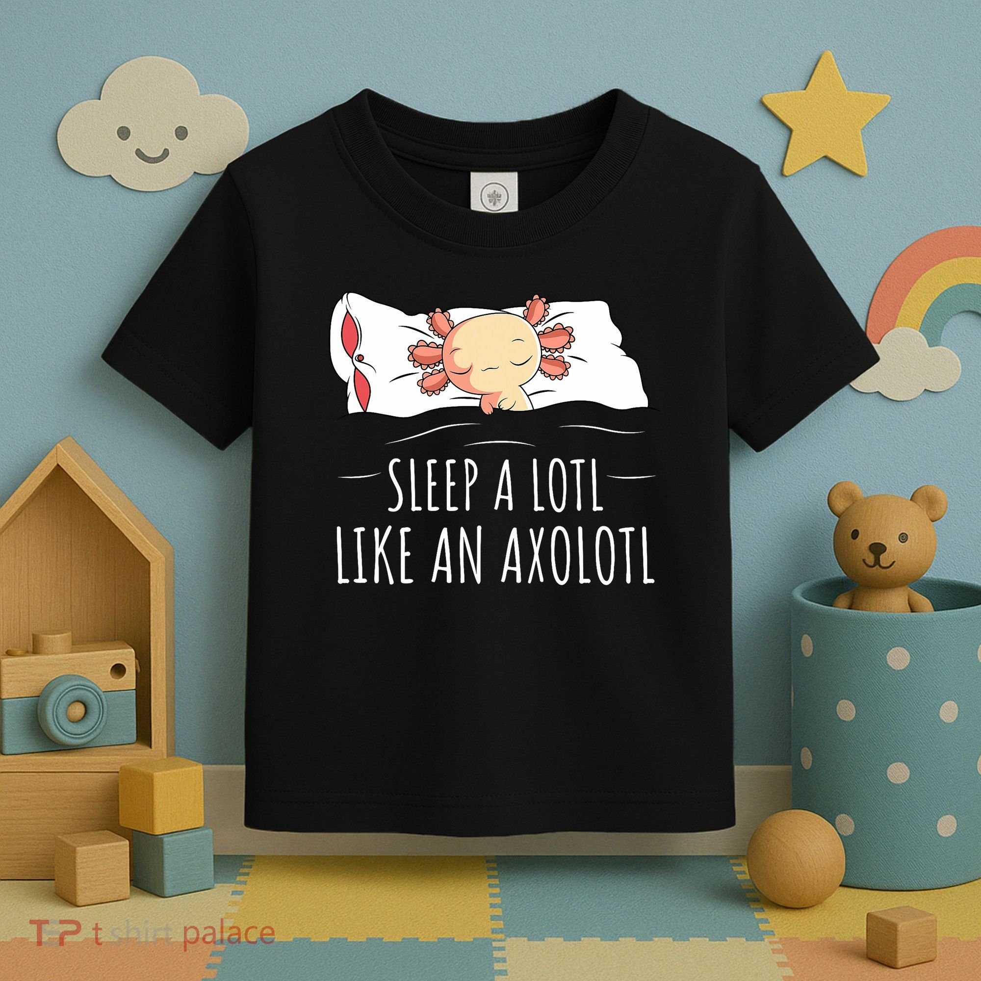 Axolotl Salamander Sleeping   Toddler T-Shirt