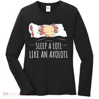 Axolotl Salamander Sleeping   Women's Long Sleeve Shirt thumb 0