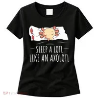 Axolotl Salamander Sleeping   Women's T-Shirt thumb 0