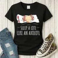 Axolotl Salamander Sleeping   Women's T-Shirt thumb 3
