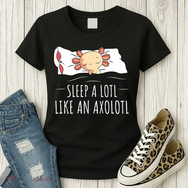 Axolotl Salamander Sleeping   Women's T-Shirt