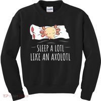 Axolotl Salamander Sleeping   Kids Sweatshirt thumb 0