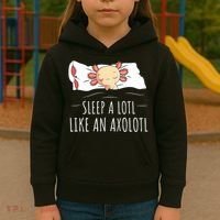 Axolotl Salamander Sleeping   Kids Hoodie thumb 3