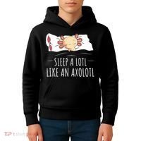 Axolotl Salamander Sleeping   Kids Hoodie thumb 4