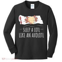 Axolotl Salamander Sleeping   Kids Long Sleeve Shirt thumb 0