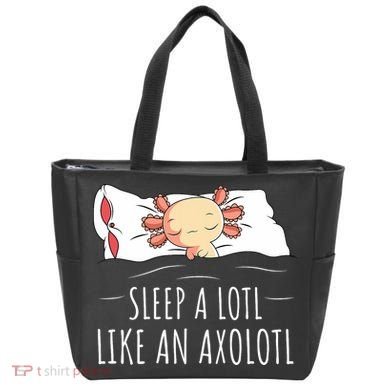 Axolotl Salamander Sleeping   Tote Bag