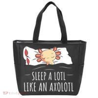 Axolotl Salamander Sleeping   Tote Bag thumb 0