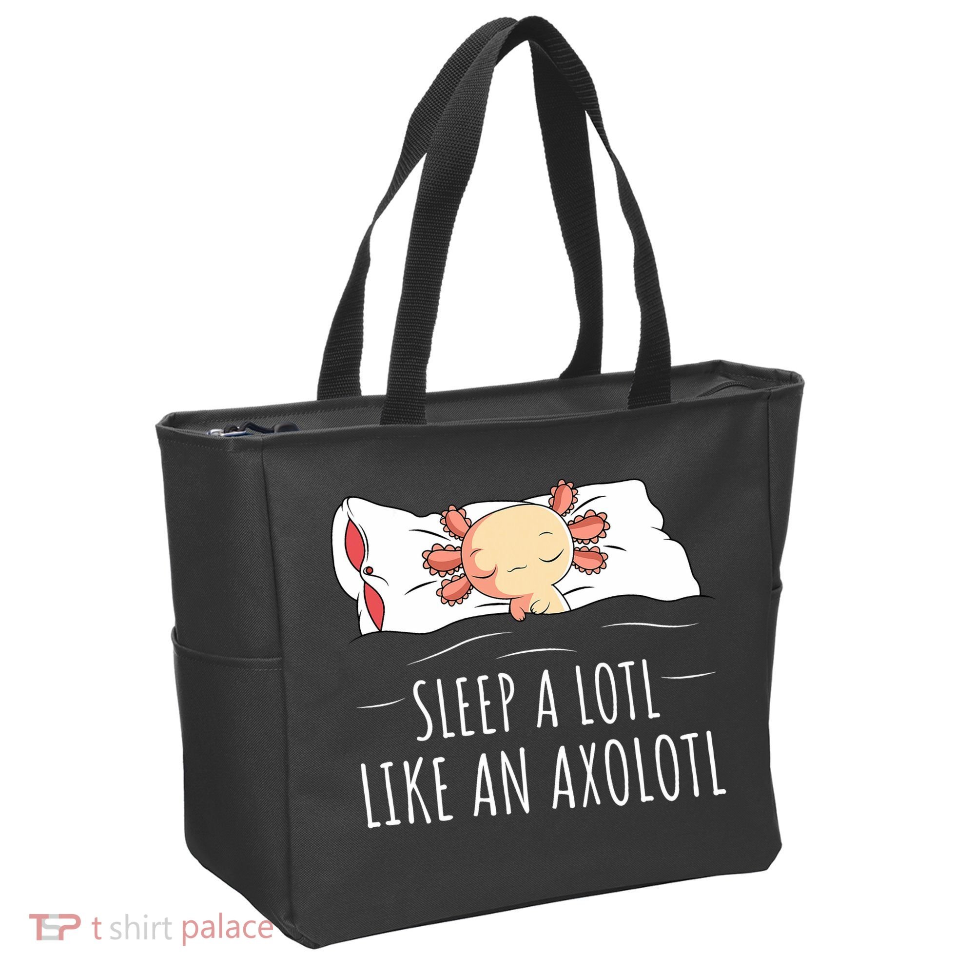 Axolotl Salamander Sleeping   Tote Bag