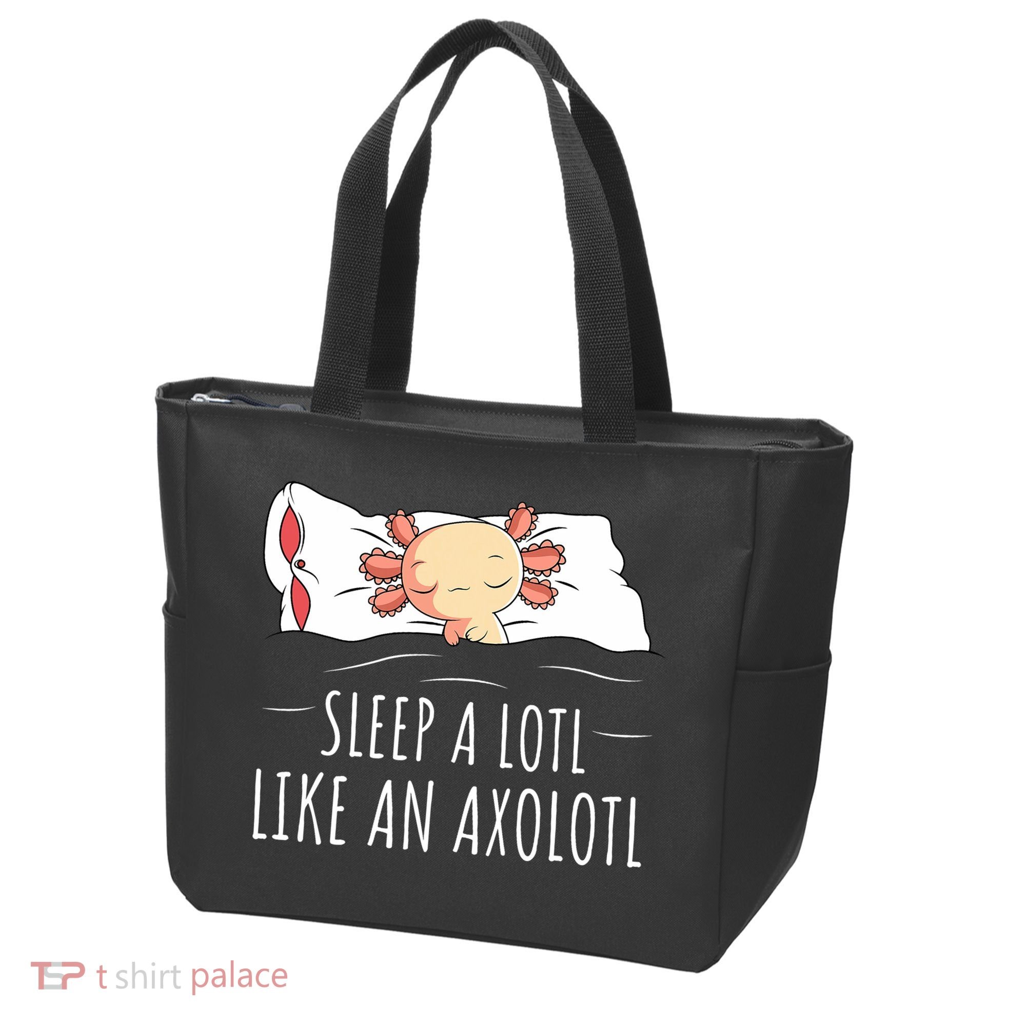 Axolotl Salamander Sleeping   Tote Bag