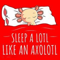 Axolotl Salamander Sleeping   Santa Hat thumb 1