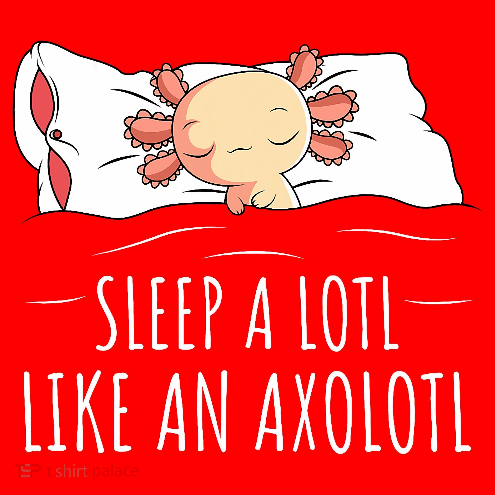 Axolotl Salamander Sleeping   Santa Hat