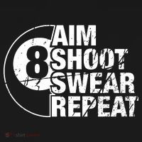 Aim Shoot Swear Repeat 8 Ball Pool Billiards Player Backpack thumb 2