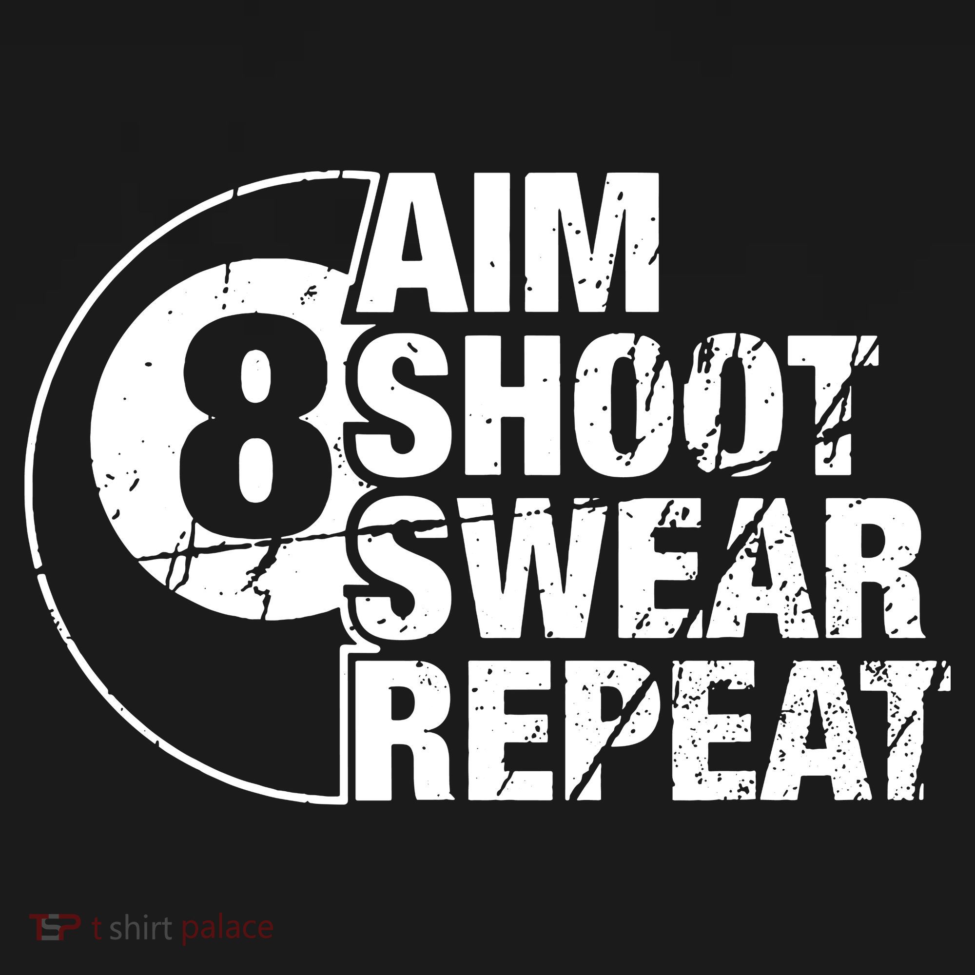 Aim Shoot Swear Repeat 8 Ball Pool Billiards Player Backpack