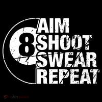 Aim Shoot Swear Repeat 8 Ball Pool Billiards Player Ornament thumb 1