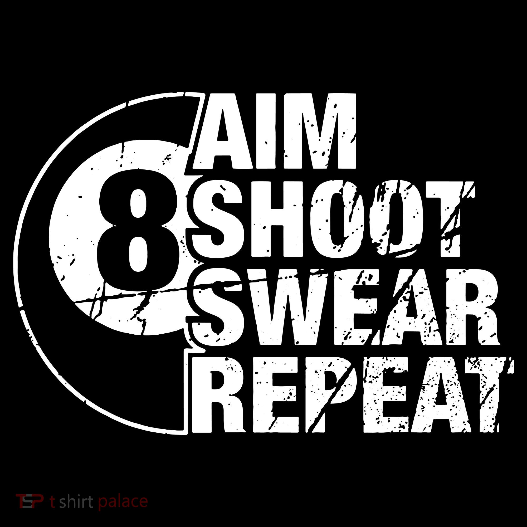 Aim Shoot Swear Repeat 8 Ball Pool Billiards Player Ornament