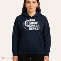 Aim Shoot Swear Repeat 8 Ball Pool Billiards Player Hoodie thumb 5
