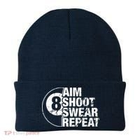 Aim Shoot Swear Repeat 8 Ball Pool Billiards Player Beanie thumb 0