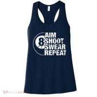 Aim Shoot Swear Repeat 8 Ball Pool Billiards Player Women's Tank Top thumb 0