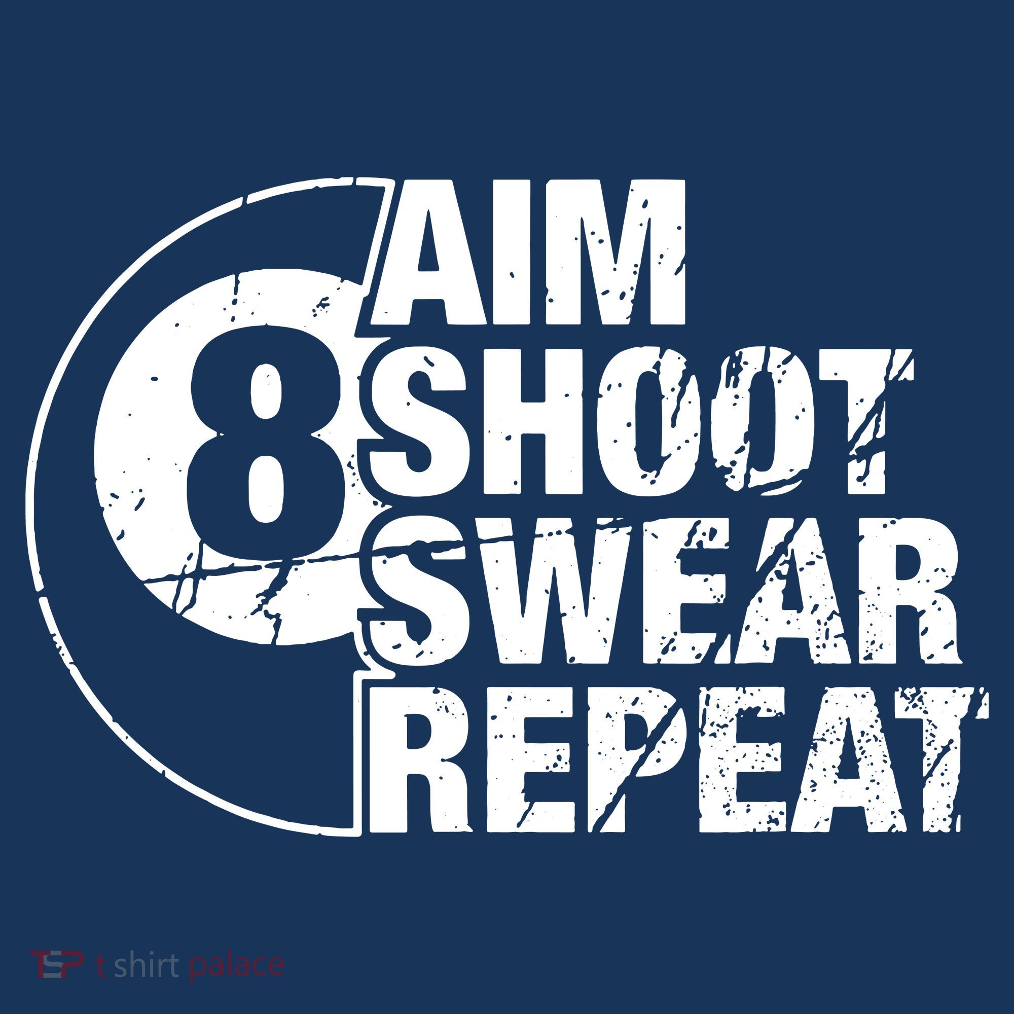 Aim Shoot Swear Repeat 8 Ball Pool Billiards Player Baby Bodysuit