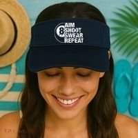 Aim Shoot Swear Repeat 8 Ball Pool Billiards Player Visor thumb 2