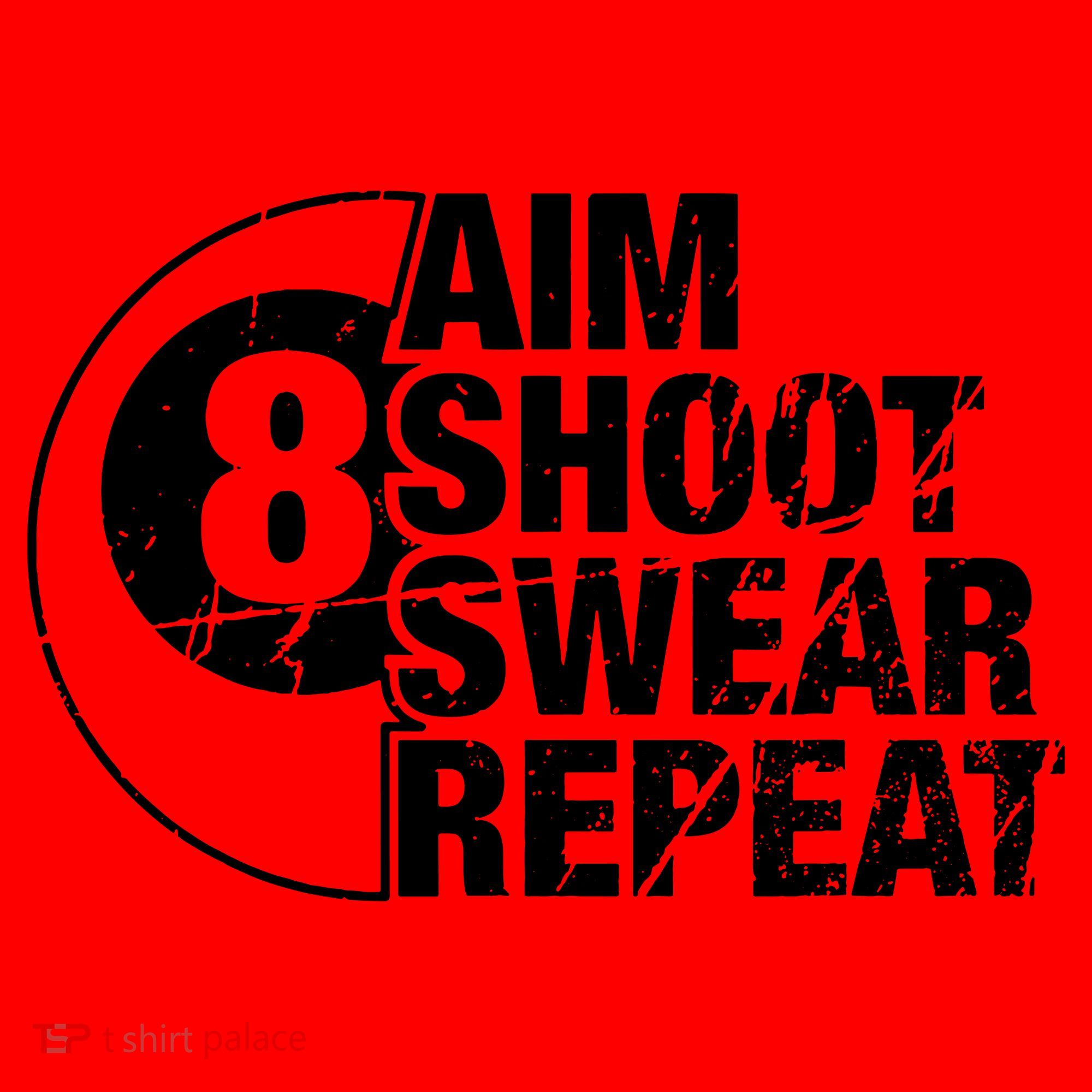 Aim Shoot Swear Repeat 8 Ball Pool Billiards Player Santa Hat