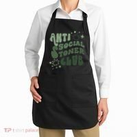 Anti Social Stoner Club Funny Weed Quote Smoking Apron thumb 2