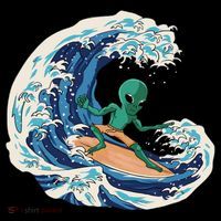 Alien Surfing Summer Surfer Backpack thumb 2