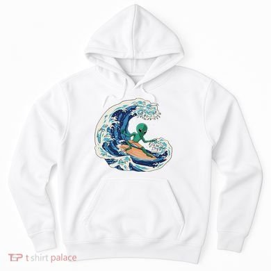 Alien Surfing Summer Surfer Hoodie