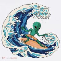 Alien Surfing Summer Surfer Coffee Mug thumb 5