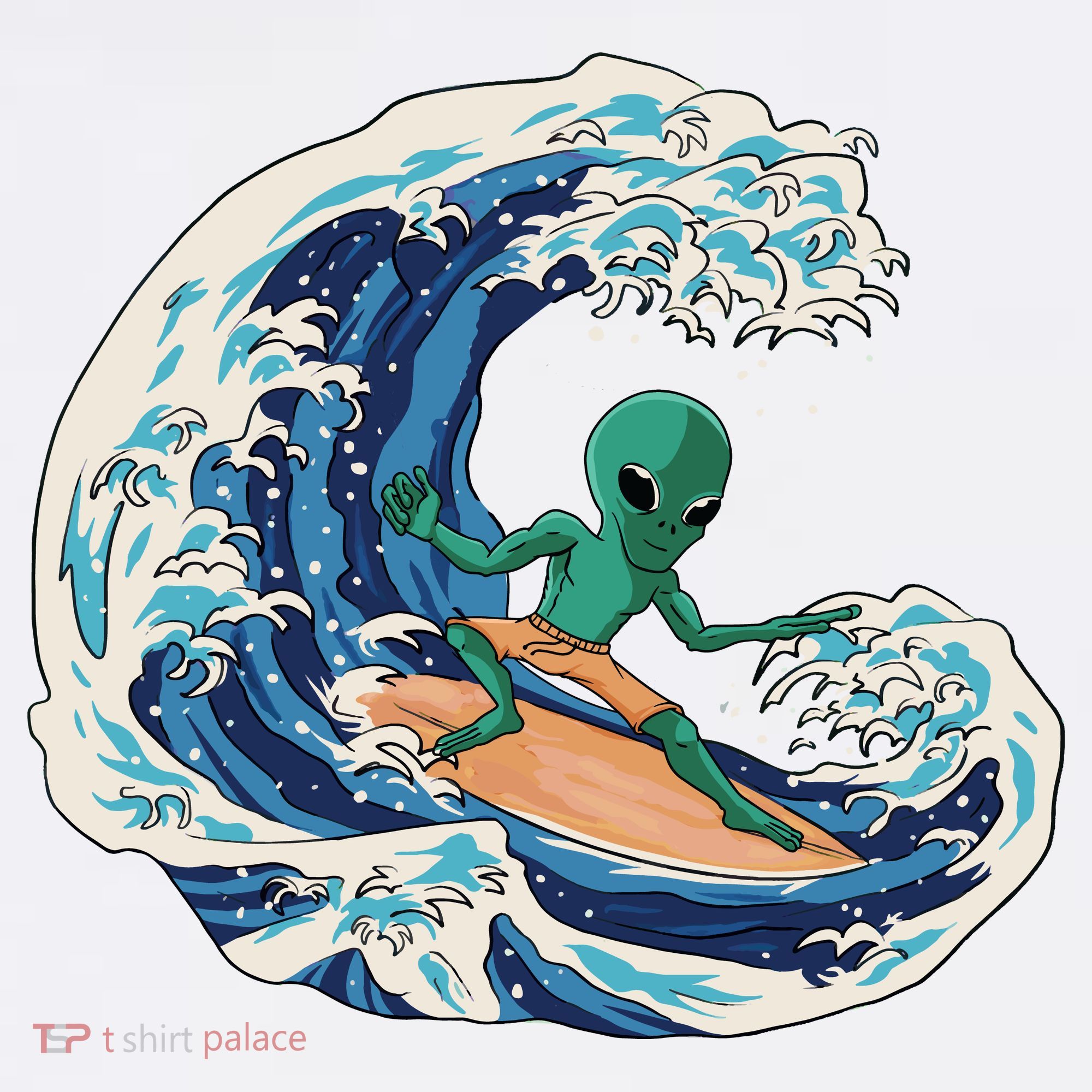 Alien Surfing Summer Surfer Coffee Mug