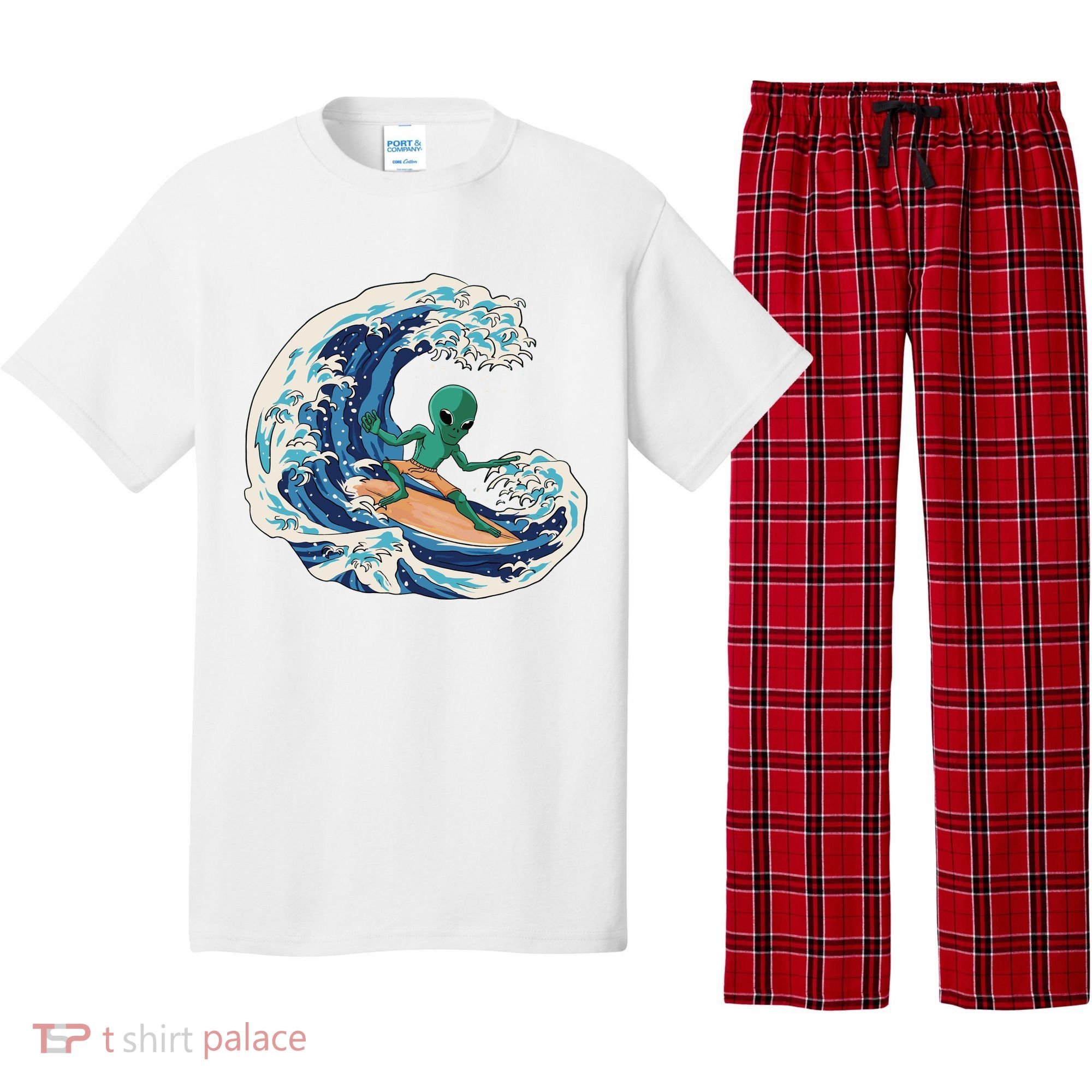 Alien Surfing Summer Surfer Pajama Set