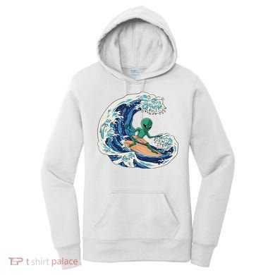 Alien Surfing Summer Surfer Women's Hoodie