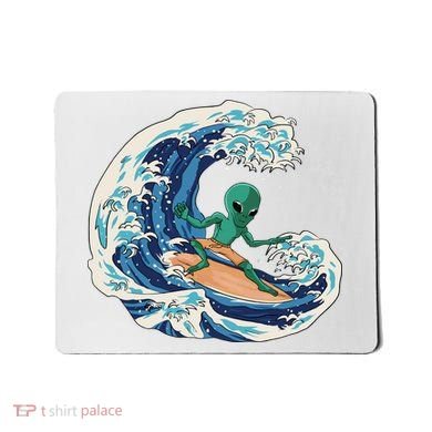 Alien Surfing Summer Surfer Mousepad
