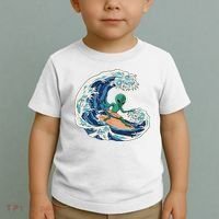 Alien Surfing Summer Surfer Toddler T-Shirt thumb 2