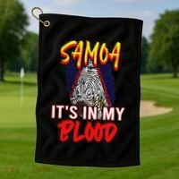American Samoa Samoan Polynesian Golf Towel thumb 1