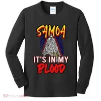 American Samoa Samoan Polynesian Kids Long Sleeve Shirt thumb 0