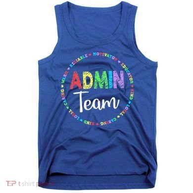 Admin Squad School Assistant Principal Team Administrator Tank Top