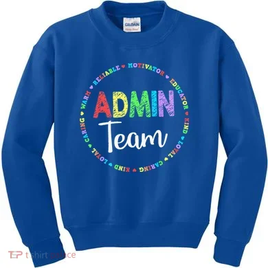 Admin Squad School Assistant Principal Team Administrator Kids Sweatshirt