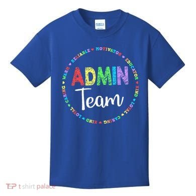 Admin Squad School Assistant Principal Team Administrator Kids T-Shirt