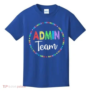Admin Squad School Assistant Principal Team Administrator Kids T-Shirt