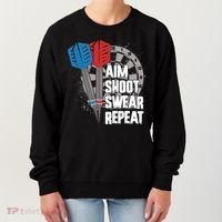 Aim Shoot Swear Repeat Dart Game Women's Sweatshirt thumb 0