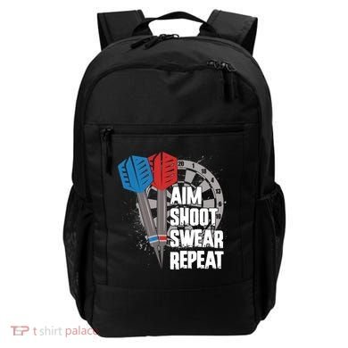 Aim Shoot Swear Repeat Dart Game Backpack