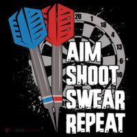 Aim Shoot Swear Repeat Dart Game Tote Bag thumb 4