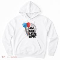 Aim Shoot Swear Repeat Dart Game Hoodie thumb 0