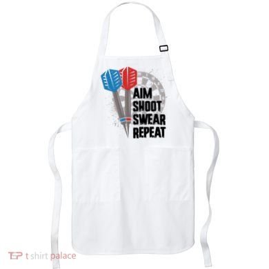 Aim Shoot Swear Repeat Dart Game Apron