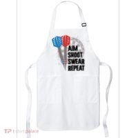 Aim Shoot Swear Repeat Dart Game Apron thumb 0