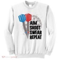 Aim Shoot Swear Repeat Dart Game Sweatshirt thumb 0
